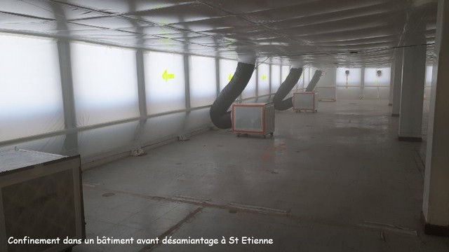 Confinement dans un btiment avant dsamiantage  St Etienne