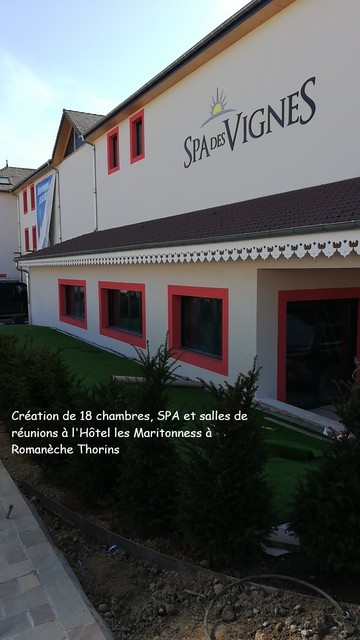 Cration de 18 chambres, SPA et salles de runions  l'Htel les Maritonness  Romanche Thorins