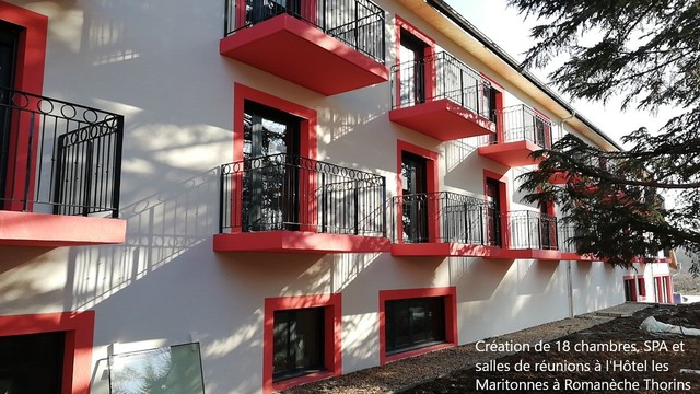 Cration de 18 chambres, SPA et salles de runions  l'Htel les Maritonness  Romanche Thorins