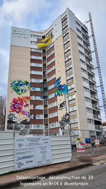 Dsamiantage, Dconstruction de 39 logements en R+14  Montbrison
