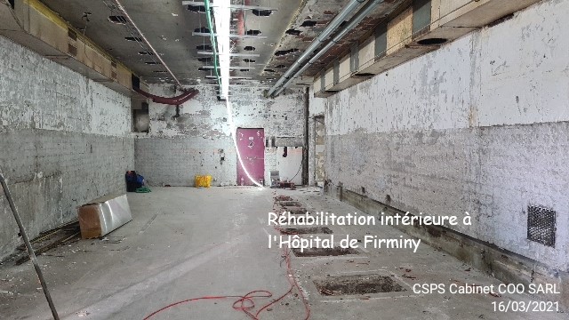 Rhabilitation intrieure  l'Hpital de Firminy